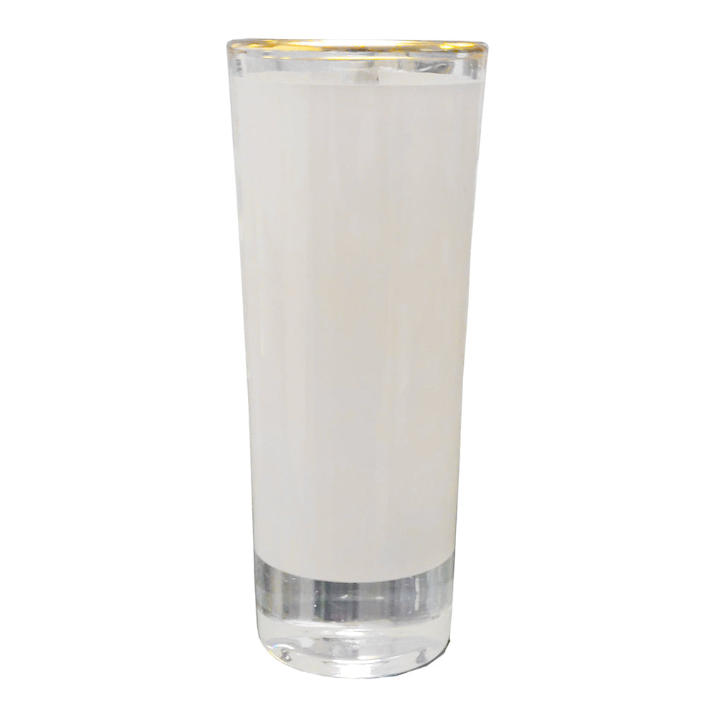 Sublimation 2.5 oz Shot Glass with Gold Rim, Pack of 2