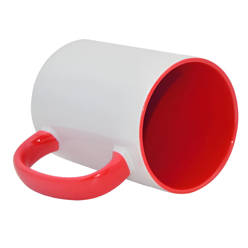 Mugs - 15oz - Inner and Handle Coloured - Red