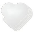 Lamp - 5 x Acrylic HEART Photo Frame INSERTS ONLY (15cm x 15cm)