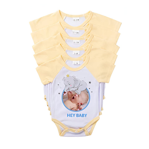 Vêtements - Pack de 10 x Baby Grow - Manches courtes - Raglan - JAUNE