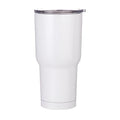 Becher - EDELSTAHL - 16oz Becher mit GRIFFDeckel - WEISS