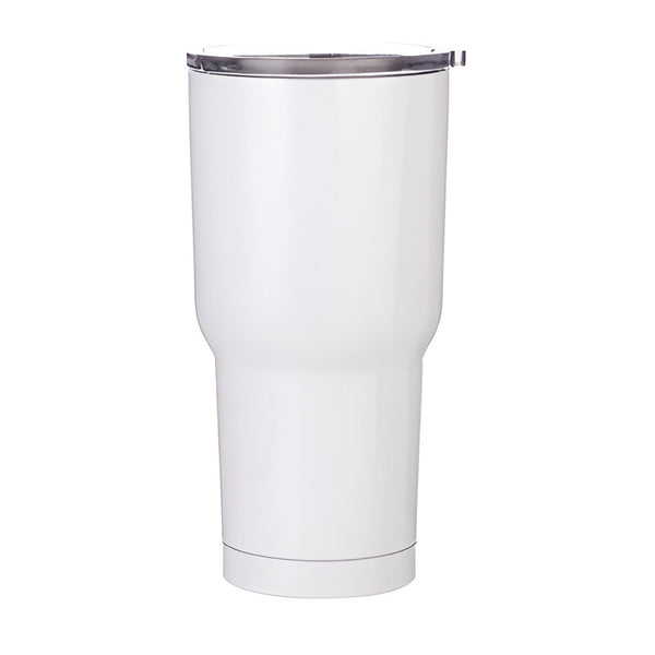 Mugs - STAINLESS STEEL - 30oz Combo Tumbler - White - Sublimation and Engravable