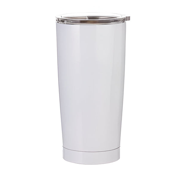 Mugs - STAINLESS STEEL - 20oz Combo Tumbler - White - Sublimation and Engravable