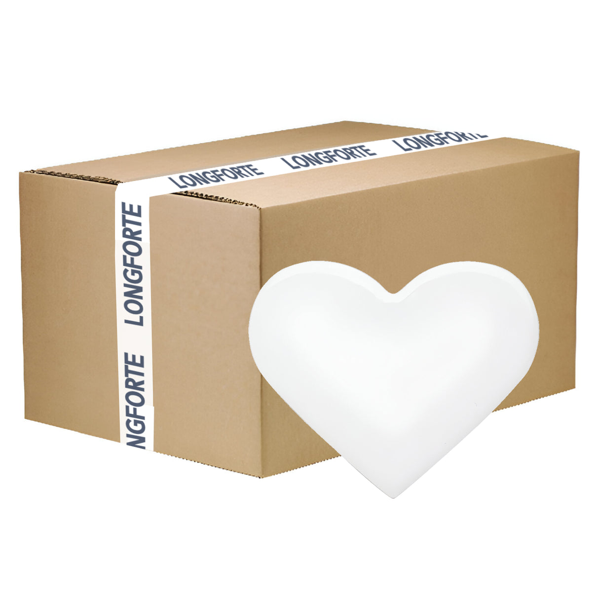 FULL CARTON - 144 x Ceramic Coasters - HEART - 9cm x 11cm - Cork Base - Longforte Trading Ltd