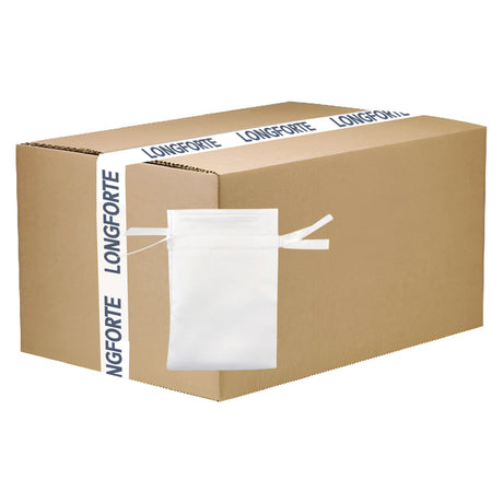 FULL CARTON - 100 x DOUBLE DRAWSTRING Bags - SATIN - 10cm x 15cm - Longforte Trading Ltd