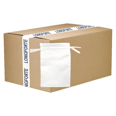 FULL CARTON - 100 x DOUBLE DRAWSTRING Bags - SATIN - 17cm x 25cm - Longforte Trading Ltd