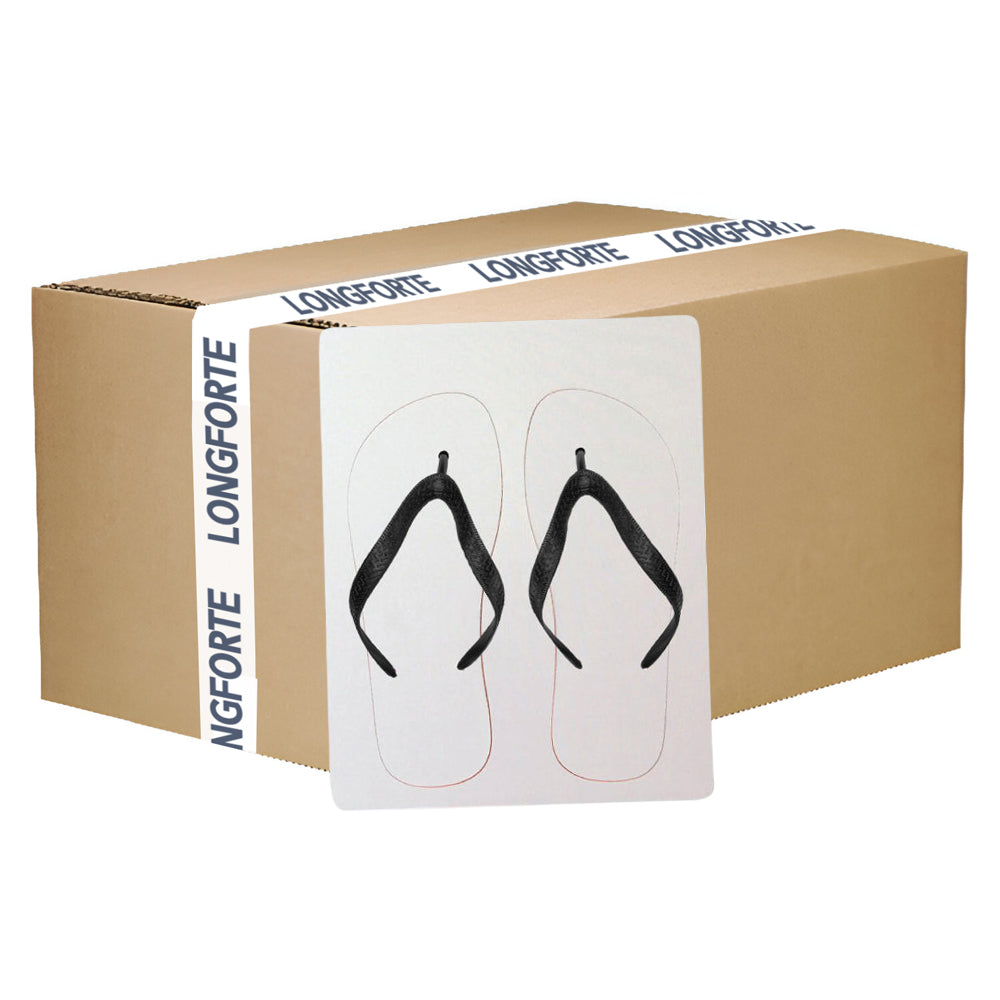 FULL CARTON - 20 x Flip Flops - Child Size - Black Straps - Large - Longforte Trading Ltd