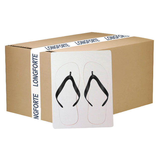 FULL CARTON - 20 x Flip Flops - Child Size - Black Straps - Large - Longforte Trading Ltd