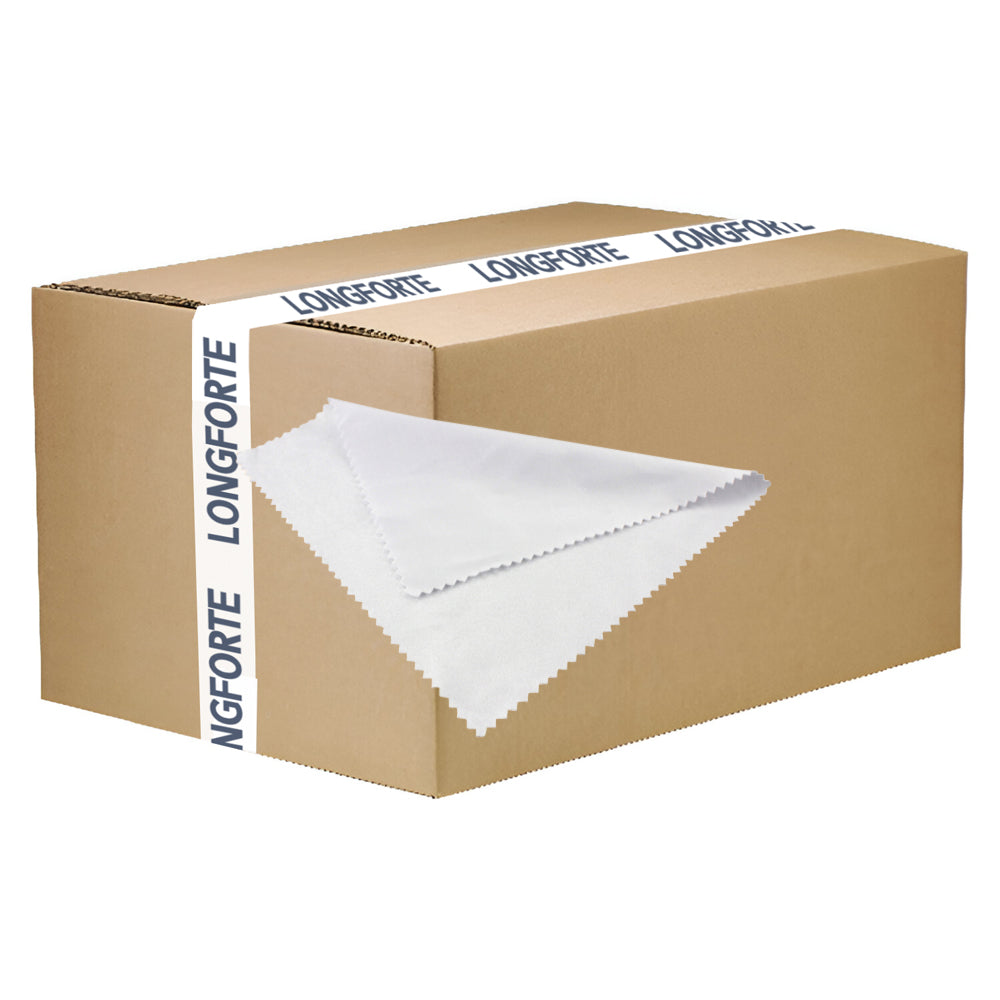 FULL CARTON - 100 x Lens Cloths - WHITE - 180 x 150 mm - Longforte Trading Ltd