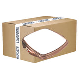 FULL CARTON - 200 x Compact Mirrors - Deluxe Rose Gold - Curved Square - Longforte Trading Ltd