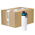 FULL CARTON - 50 x PROVENTURER Water Bottles - 850ml Flip Bottle - BLUE