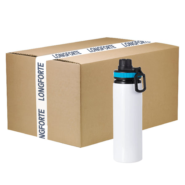 FULL CARTON - 50 x PROVENTURER Water Bottles - 850ml Flip Bottle - BLUE