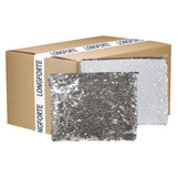 FULL CARTON - 50 x Sequin Handbags/ Cosmetic/Purses - 15cm x 20cm - SILVER