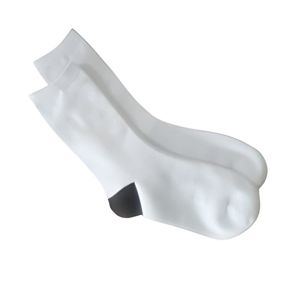 FULL CARTON - 144 Pairs x White Toe/ Black Heel - Women's Socks - 35cm