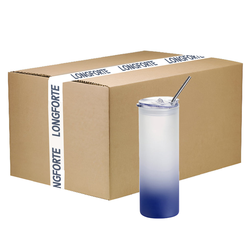 Wasserflaschen - Schlanker Edelstahl - WEISS - 600ml Becher mit Strohhalm