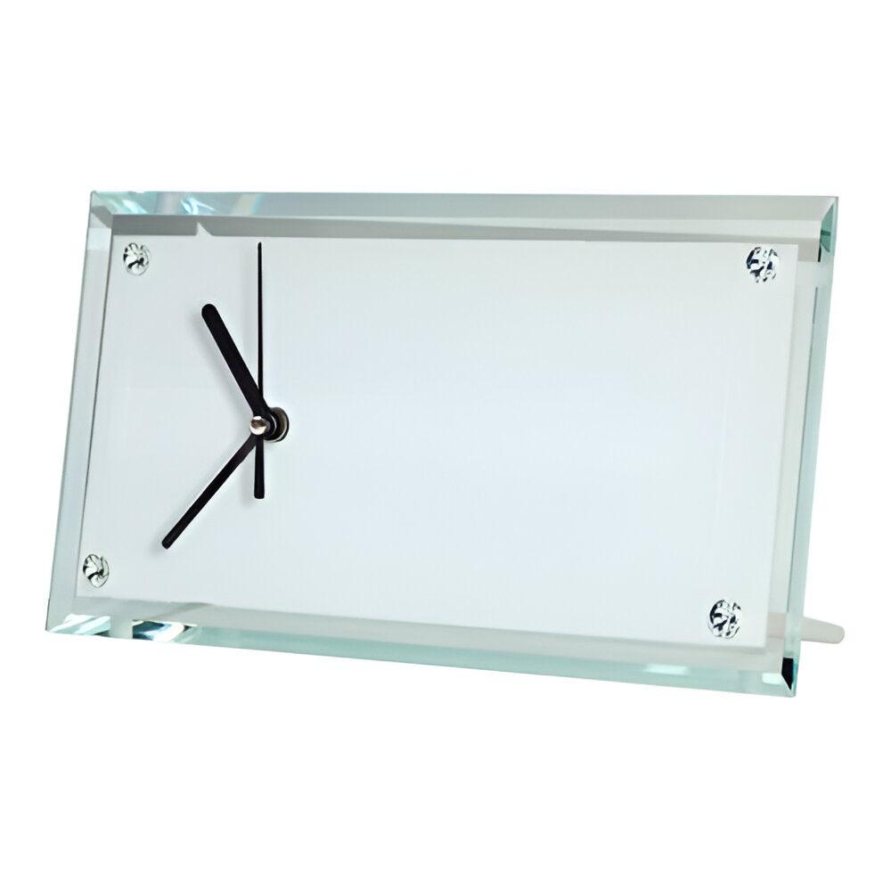 Horloge - Verre - 30 cm x 16 cm Horloge de bureau