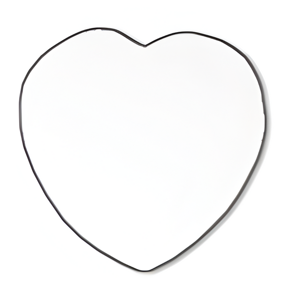 10 x Spare Inserts Heart-Shaped For Metal Keyring