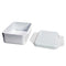 Lunchbox - Plastic - Double Locking Square Lunch Box - White