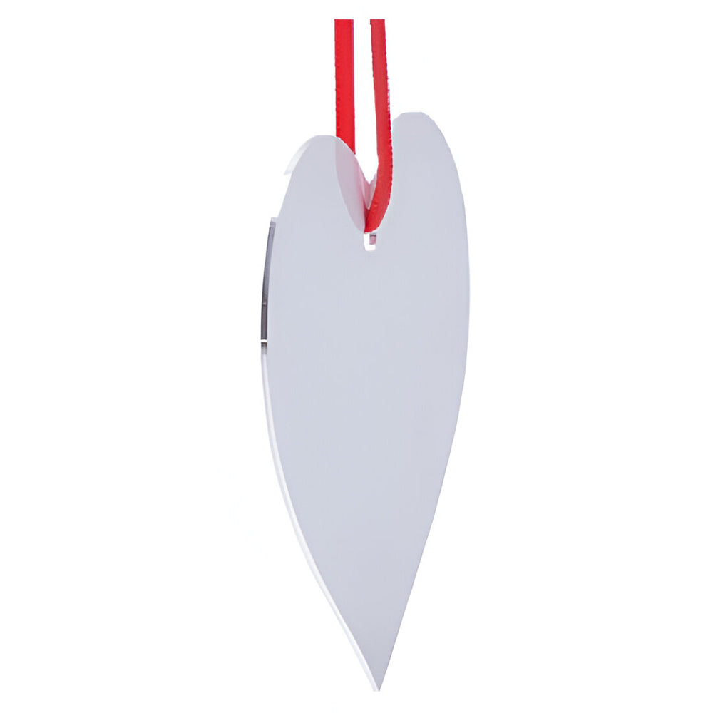 Ornaments - 10 x ALUMINIUM Double-Sided Hanging Ornament - HEART (7.6cm ...