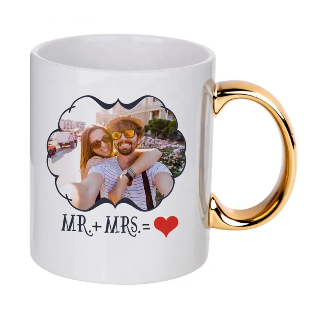 Mugs - 36 x 11oz - White Sublimation Mugs with GOLD Handle