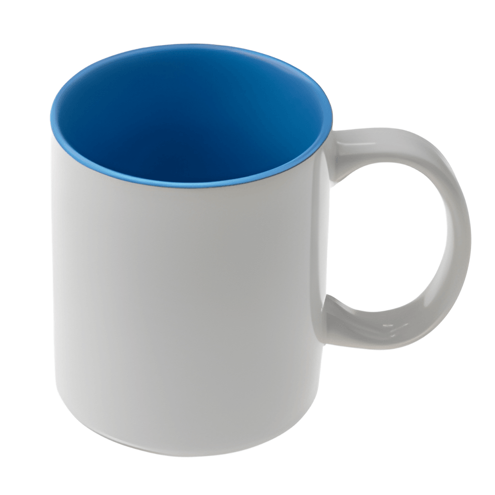 Tasses - 11oz - Tasses bicolores - Bleu clair