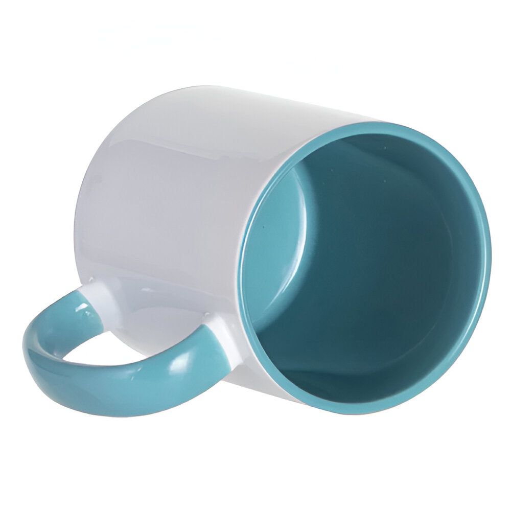 Mugs - 11oz - Inner and Handle Coloured - Lake Blue