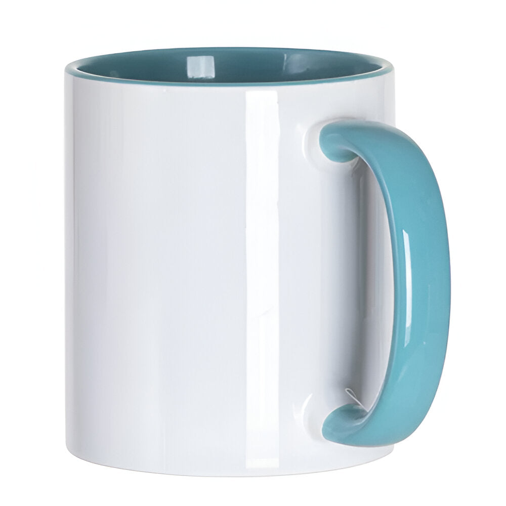 Mugs - 11oz - Inner and Handle Coloured - Lake Blue