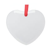 Ornaments - GLASS - 12 x HEART Hanging Ornament