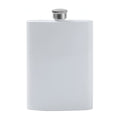 Hip Flask - Stainless Steel - 8oz - WHITE