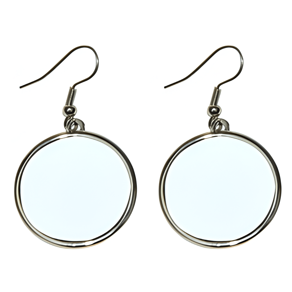 Round hanging earrings store