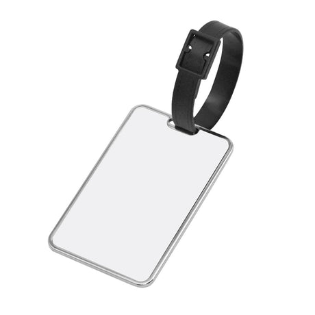 10 x METAL Luggage Tags - Rectangle - 5cm x 8cm - Longforte Trading Ltd