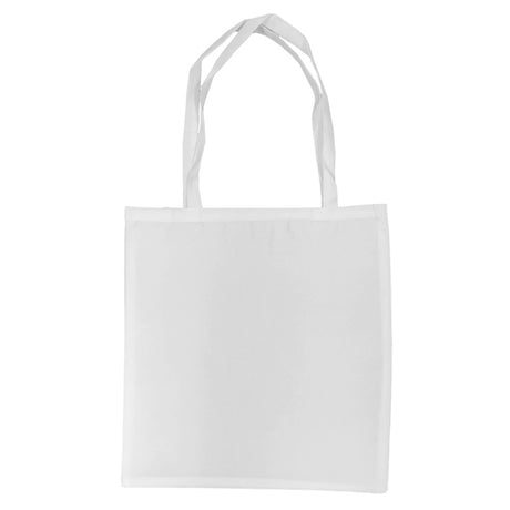 Bags - Tote Bag - Cannes - Satin White - 38cm x 40cm - LONG HANDLES - Longforte Trading Ltd