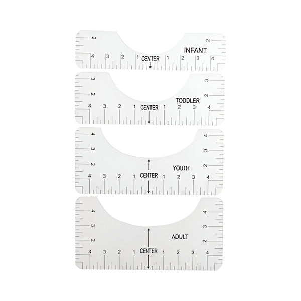 Hardware - Craft Express - Ruler Guides for Apparel Printing - Clear