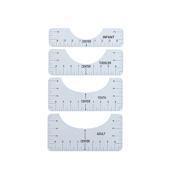 Hardware - Craft Express - Ruler Guides for Apparel Printing - White