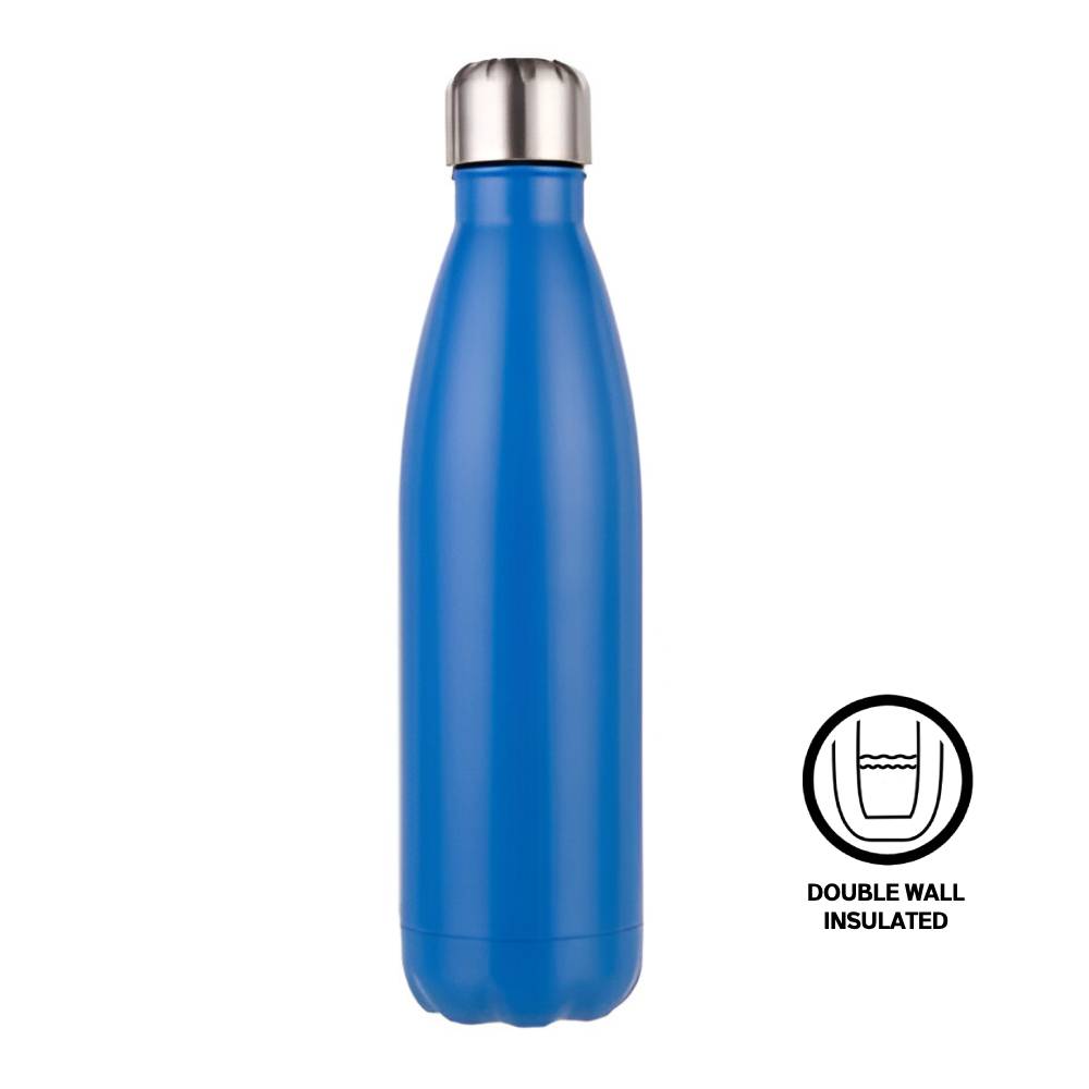 Wasserflaschen - GRAVURFÄHIG - MATT - Bowling - 500ml - KÖNIGSBLAU