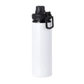 FULL CARTON - 50 x PROVENTURER Water Bottles - 850ml Flip Bottle - WHITE/BLACK