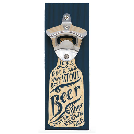 Bottle Opener - Wall Mountable Bottle Opener with Magnet