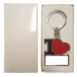 Keyring - Metal Keyring - "I Love" Heart