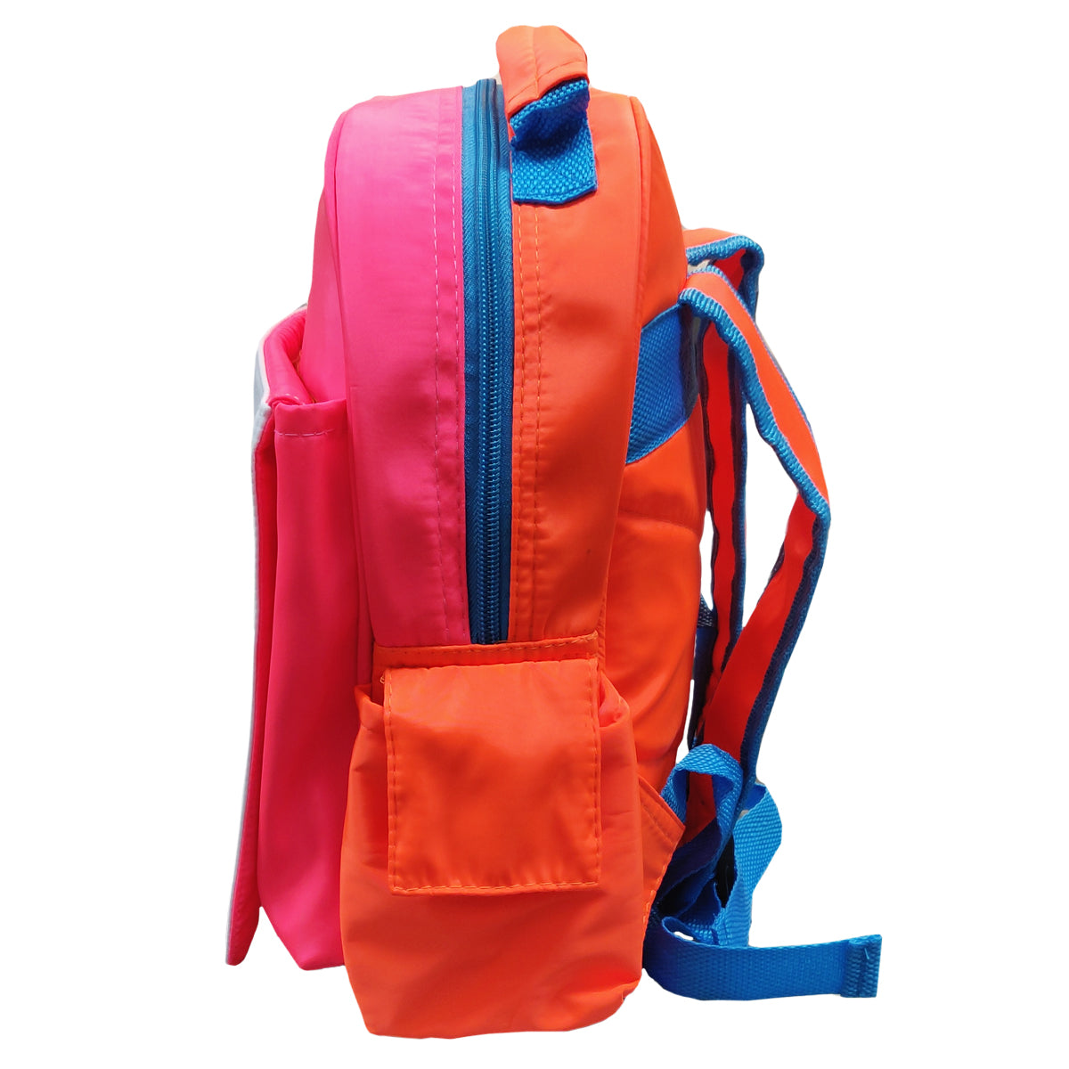 Bags - Neon Backpacks with Flap - Orange and Pink Hi Vis - 33cm x 31cm x 8cm - Longforte Trading Ltd