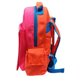 Bags - Neon Backpacks with Flap - Orange and Pink Hi Vis - 33cm x 31cm x 8cm - Longforte Trading Ltd