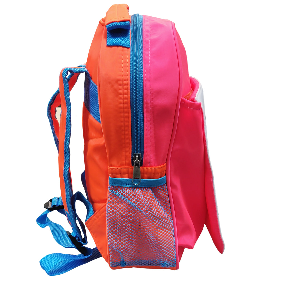 Bags - Neon Backpacks with Flap - Orange and Pink Hi Vis - 33cm x 31cm x 8cm - Longforte Trading Ltd