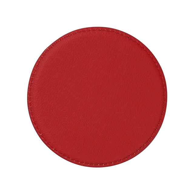 Engravables - PU LEATHER - Coaster - ROUND - 10cm - Red - Longforte Trading Ltd