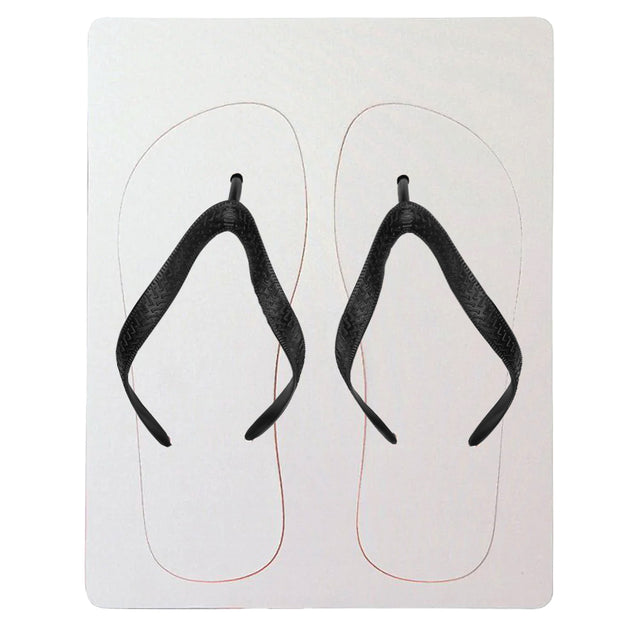 Flip Flops - Child Size - Black Straps - Medium - Longforte Trading Ltd