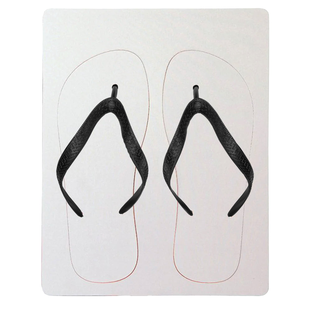 FULL CARTON - 20 x Flip Flops - Child Size - Black Straps - Large - Longforte Trading Ltd