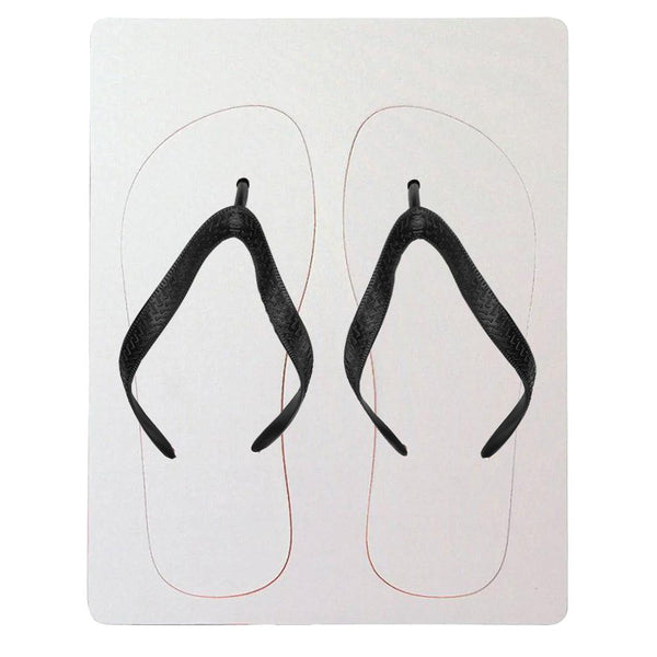 Flip Flops Adult Size Black Straps Large