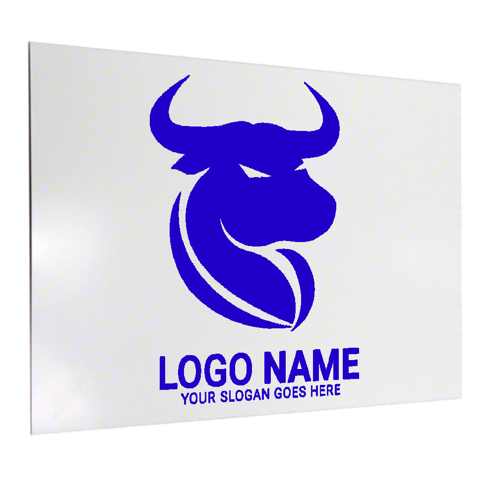 LASER ENGRAVABLE - 0.55mm Aluminium Sheets - Gloss White/ Blue - 30.5cm x 61cm - Pack of 5