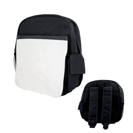 Bags - Backpacks - Large School Bag with Panel - Black - 33cm x 31cm x 8cm - Longforte Trading Ltd