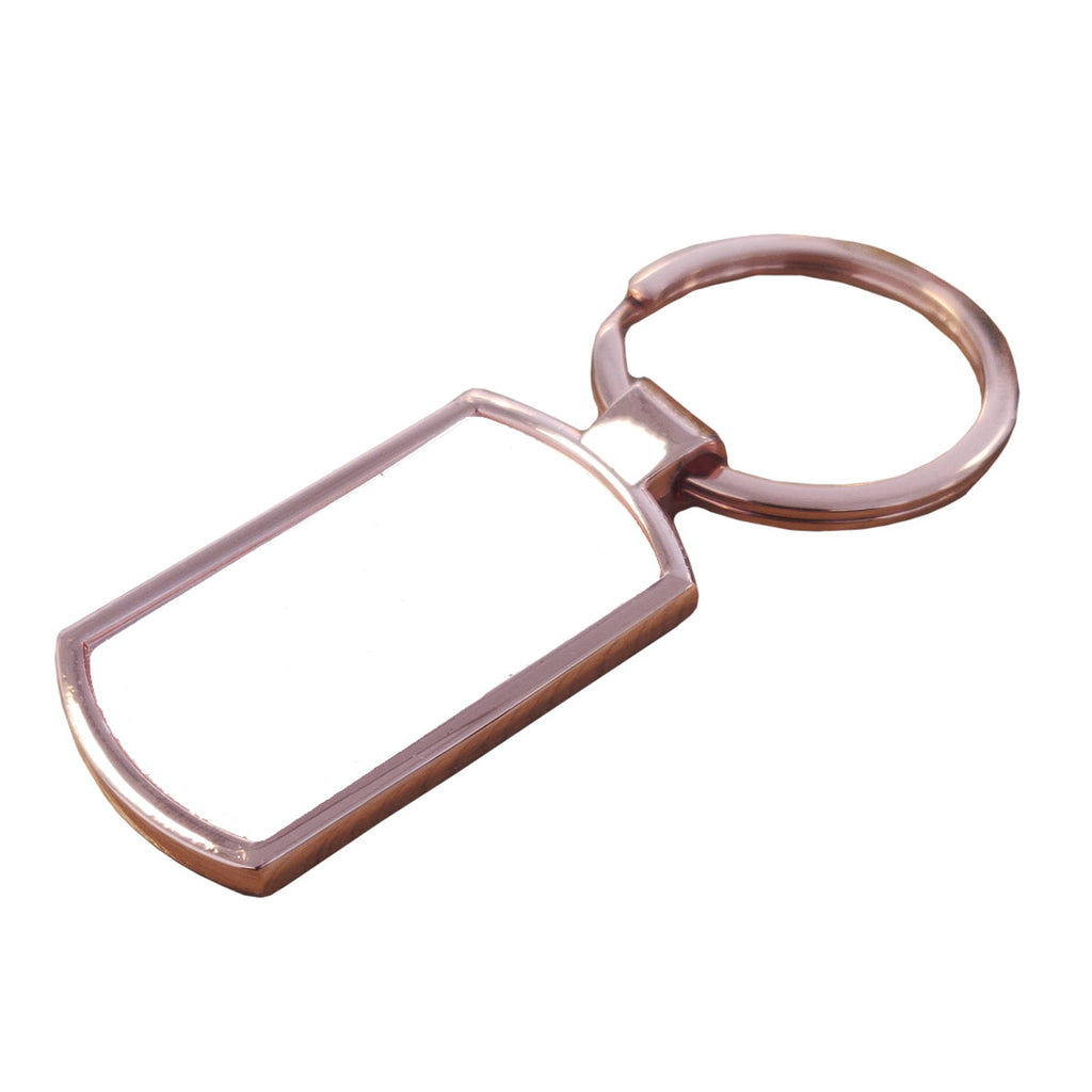 FULL CARTON - 200 x ROSE GOLD Sublimation Metal Keyring - Oblong