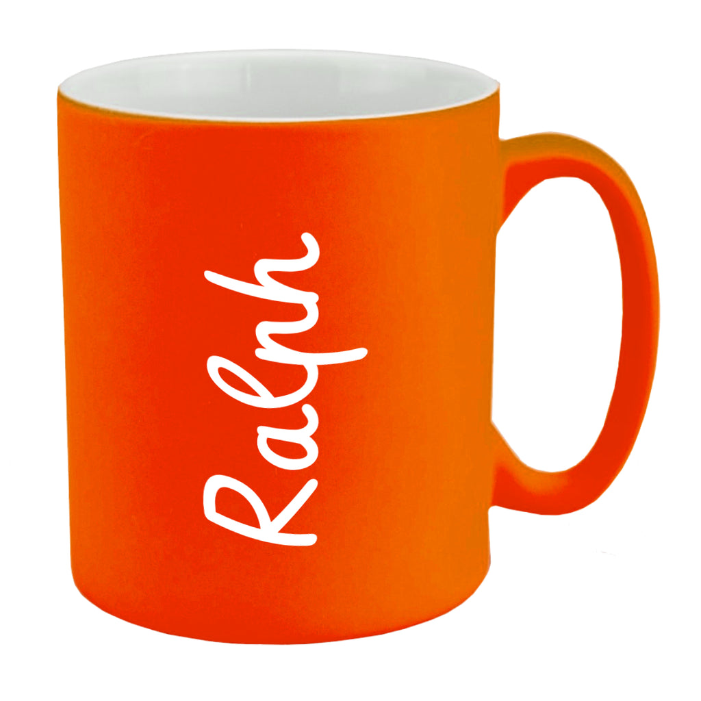 ENGRAVABLE - Pack of 6 x Mugs - Nitro Fluorescent Mugs - ORANGE