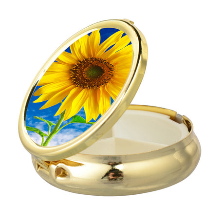 Pill Box - GOLD - Round